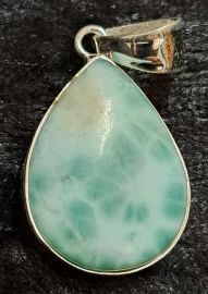 925 Sterling Silver Larimar Pendant