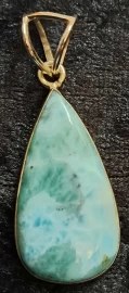 925 Sterling Silver Larimar Pendant