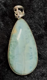 925 Sterling Silver Larimar Pendant