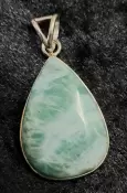 925 Sterling Silver Larimar Pendant