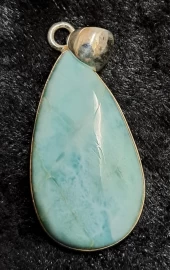 925 Sterling Silver Larimar Pendant