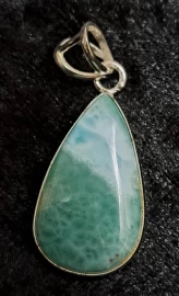 925 Sterling Silver Larimar Pendant