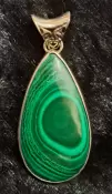 925 Sterling Silver Malachite Pendant