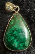 925 Sterling Silver Malachite Pendant