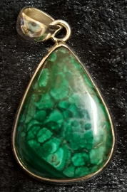 925 Sterling Silver Malachite Pendant