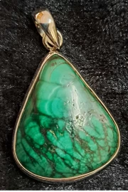 925 Sterling Silver Malachite Pendant