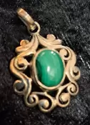 925 Sterling Silver Malachite Pendant