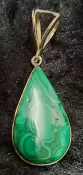 925 Sterling Silver Malachite Pendant