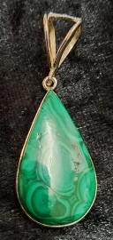 925 Sterling Silver Malachite Pendant