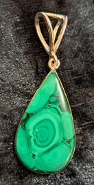 925 Sterling Silver Malachite Pendant