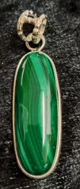 925 Sterling Silver Malachite Pendant