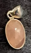 925 Sterling Silver Morganite Pendant