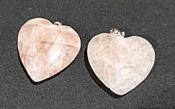 Morganite Puffy Heart Pendant with 925 Sterling Silver Clasp