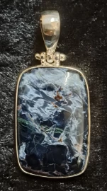925 Sterling Silver Pietersite Pendant