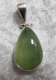 925 Sterling Silver Prehnite Pendant