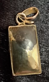 925 Sterling Silver Pyrite & Magnetite (Healers Gold) Pendant
