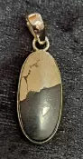 925 Sterling Silver Pyrite & Magnetite (Healers Gold) Pendant