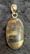 925 Sterling Silver Pyrite & Magnetite (Healers Gold) Pendant