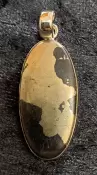 925 Sterling Silver Pyrite & Magnetite (Healers Gold) Pendant