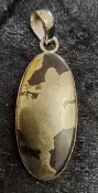 925 Sterling Silver Pyrite & Magnetite (Healers Gold) Pendant