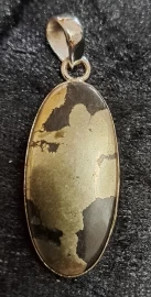 925 Sterling Silver Pyrite & Magnetite (Healers Gold) Pendant
