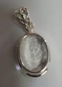 925 Sterling Silver Clear Quartz Pendant
