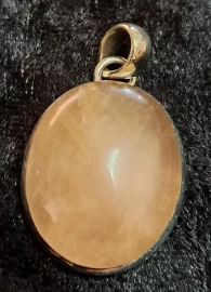925 Sterling Silver Rose Quartz Pendant