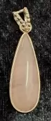 925 Sterling Silver Rose Quartz Pendant