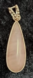 925 Sterling Silver Rose Quartz Pendant