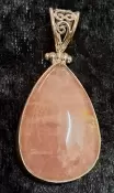 925 Sterling Silver Rose Quartz Pendant