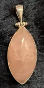 925 Sterling Silver Rose Quartz Pendant