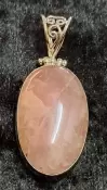 925 Sterling Silver Rose Quartz Pendant