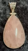 925 Sterling Silver Rose Quartz Pendant