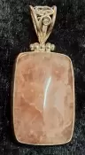 925 Sterling Silver Rose Quartz Pendant