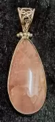925 Sterling Silver Rose Quartz Pendant
