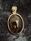 925 Sterling Silver Smoky Quartz Pendant