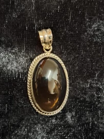 925 Sterling Silver Smoky Quartz Pendant