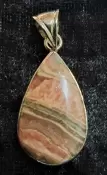 925 Sterling Silver Rhodochrosite Pendant