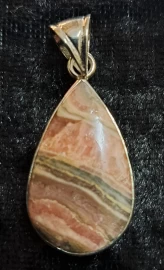 925 Sterling Silver Rhodochrosite Pendant