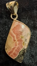 925 Sterling Silver Rhodochrosite Pendant