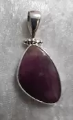 925 Sterling Silver Ruby Pendant