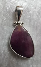 925 Sterling Silver Ruby Pendant
