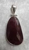 925 Sterling Silver Ruby Pendant