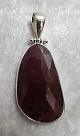 925 Sterling Silver Ruby Pendant