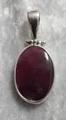 925 Sterling Silver Ruby Pendant