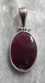 925 Sterling Silver Ruby Pendant