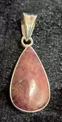 925 Sterling Silver Ruby Pendant