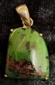 925 Sterling Silver Ruby in Zoisite Pendant