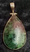 925 Sterling Silver Ruby in Zoisite Pendant