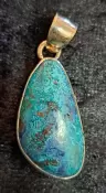 925 Sterling Silver Shattuckite Pendant
